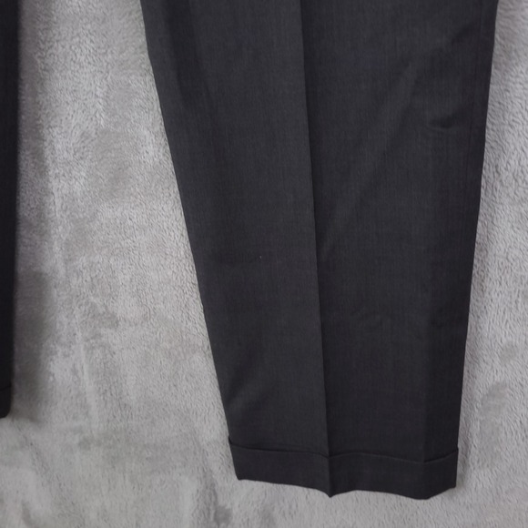 Zanella Vtg Wool Trousers Pants Mens Size 34  Pleated Cuffed Straight Leg - Picture 13 of 15